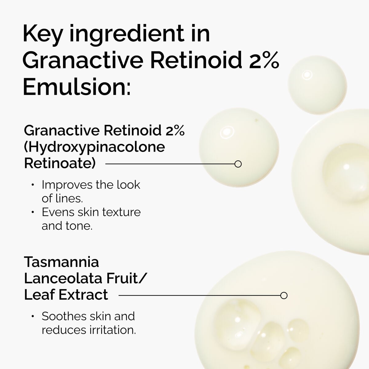 Key ingredients of The Ordinary Granactive Retinoid 2% Emulsion